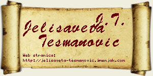 Jelisaveta Tešmanović vizit kartica